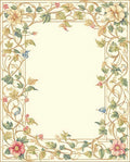 Botanical Vine Floral Scroll Pattern Rug