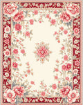 Ornate Floral Vine Cream Rug