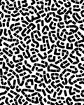 Black White Abstract Maze Pattern Rug