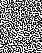 Black White Abstract Maze Pattern Rug