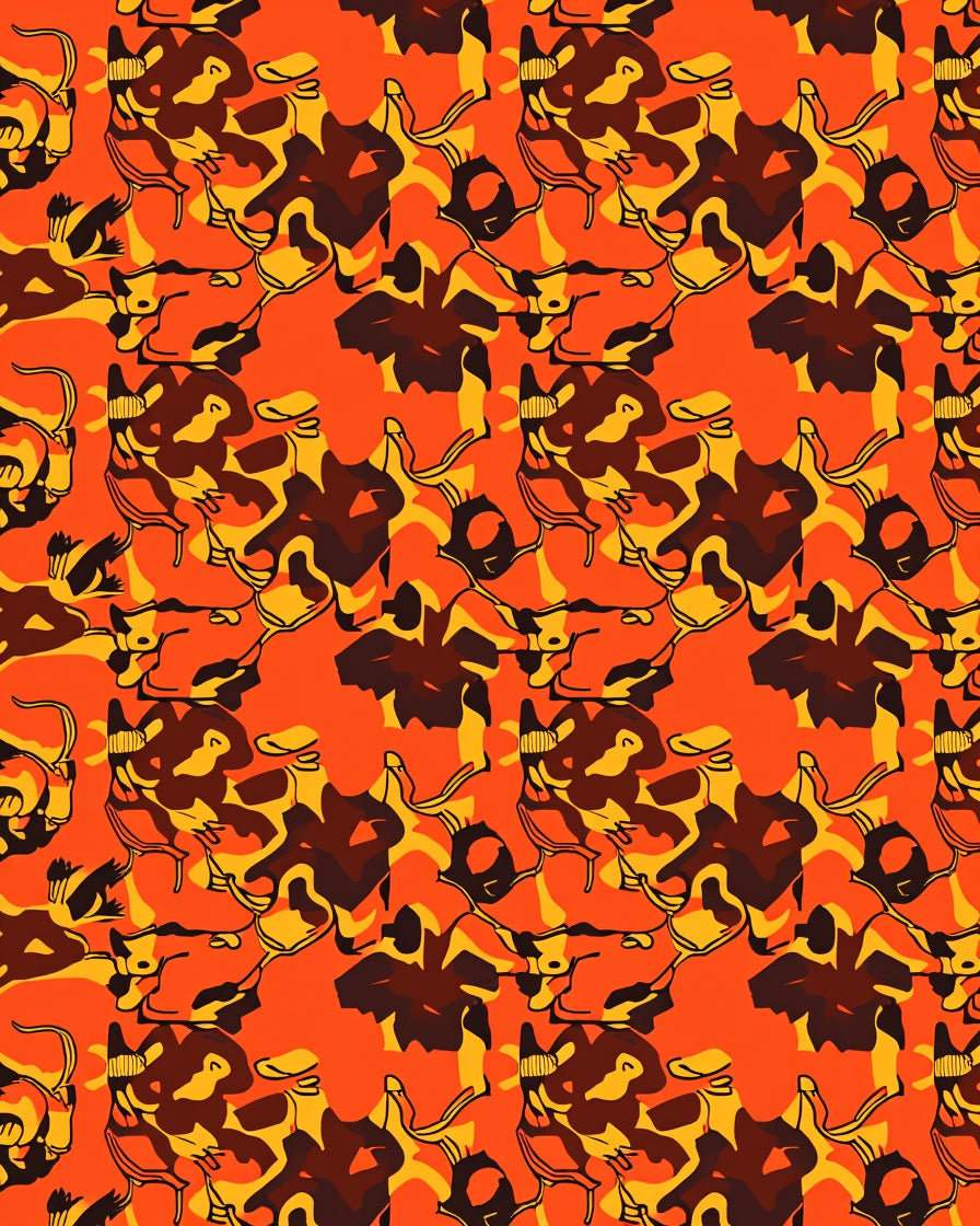 Abstract Camouflage Pattern Rug