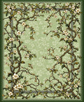 Vintage Floral Branch Patterned Rug