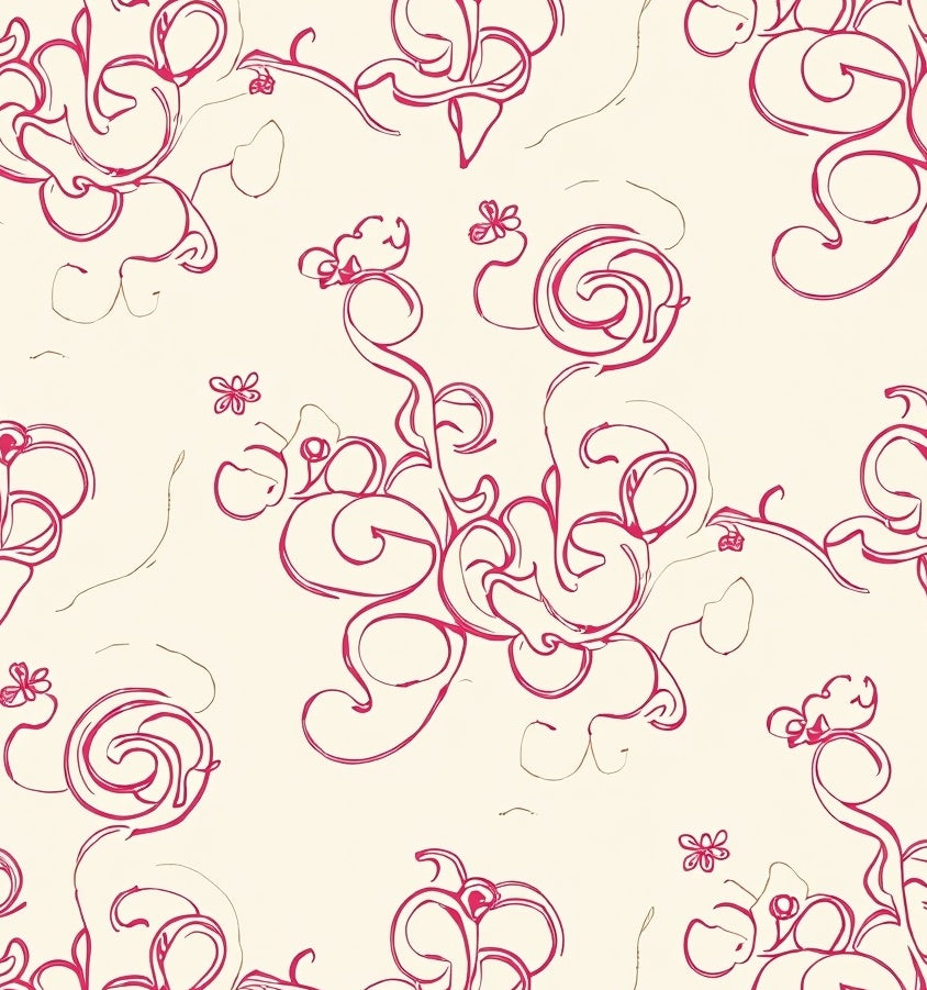 Ornate Floral Swirls Pattern Rug