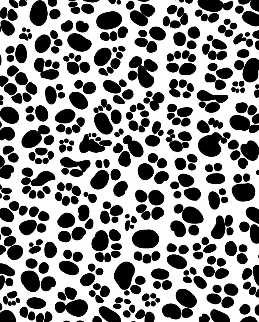 Whimsical Paw Prints Graphic Pattern Rug
