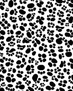 Whimsical Paw Prints Graphic Pattern Rug
