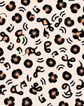 Wildflower And Leopard Chic Design Rug