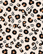 Wildflower And Leopard Chic Design Rug