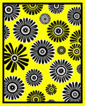 Bold Floral Sunburst Pattern Rug