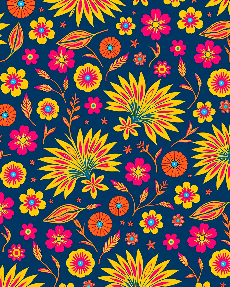 Vibrant Floral Pattern Rug