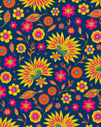 Vibrant Floral Pattern Rug