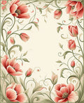 Coral Floral Swirls And Petals Rug