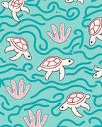 Turtle And Coral Motif Design Rug