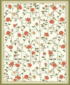 Garden Rose Vine Pattern Rug