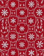 Crimson Snowflake Medallion Arrangement Rug