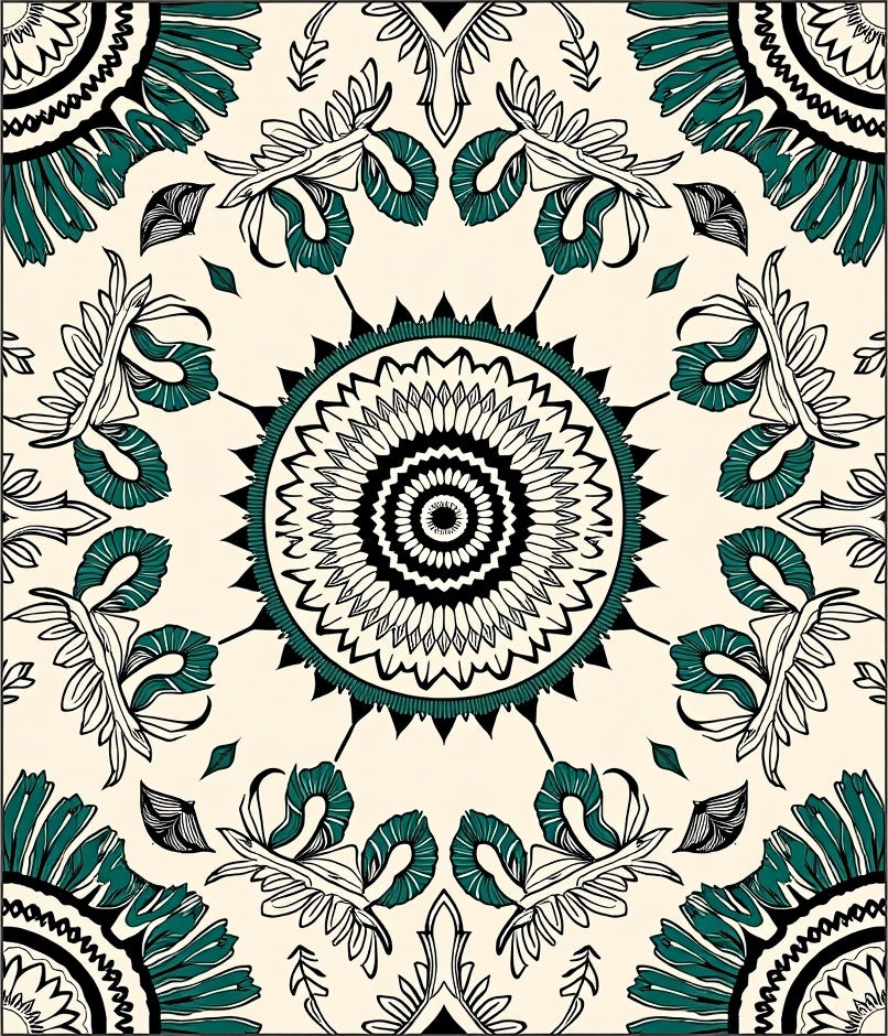 Mandala Floral Design Rug