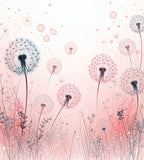 Soft Dandelion Field Whimsy Pattern Rug