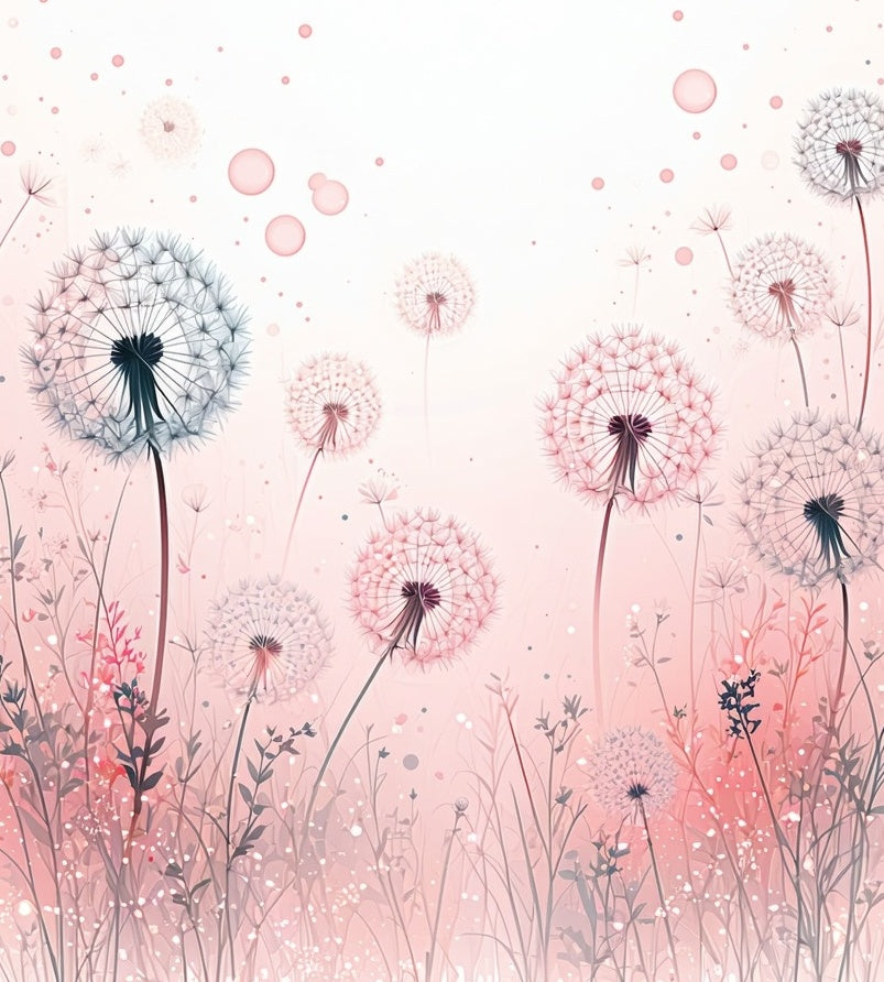 Soft Dandelion Field Whimsy Pattern Rug