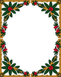 Golden Holly berry Festive Border Rug