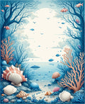 Ocean Serenity Fish Shell Scenery Rug