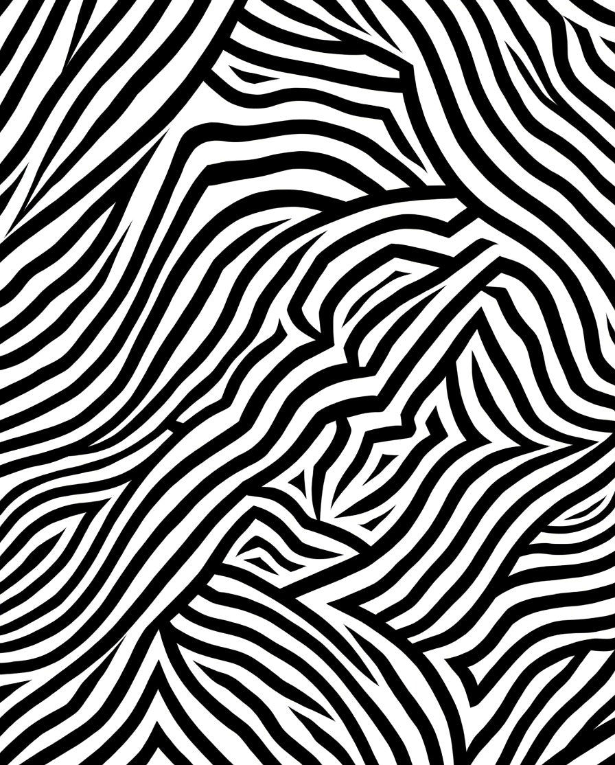 Bold Black White Zebra Stripe Pattern Rug
