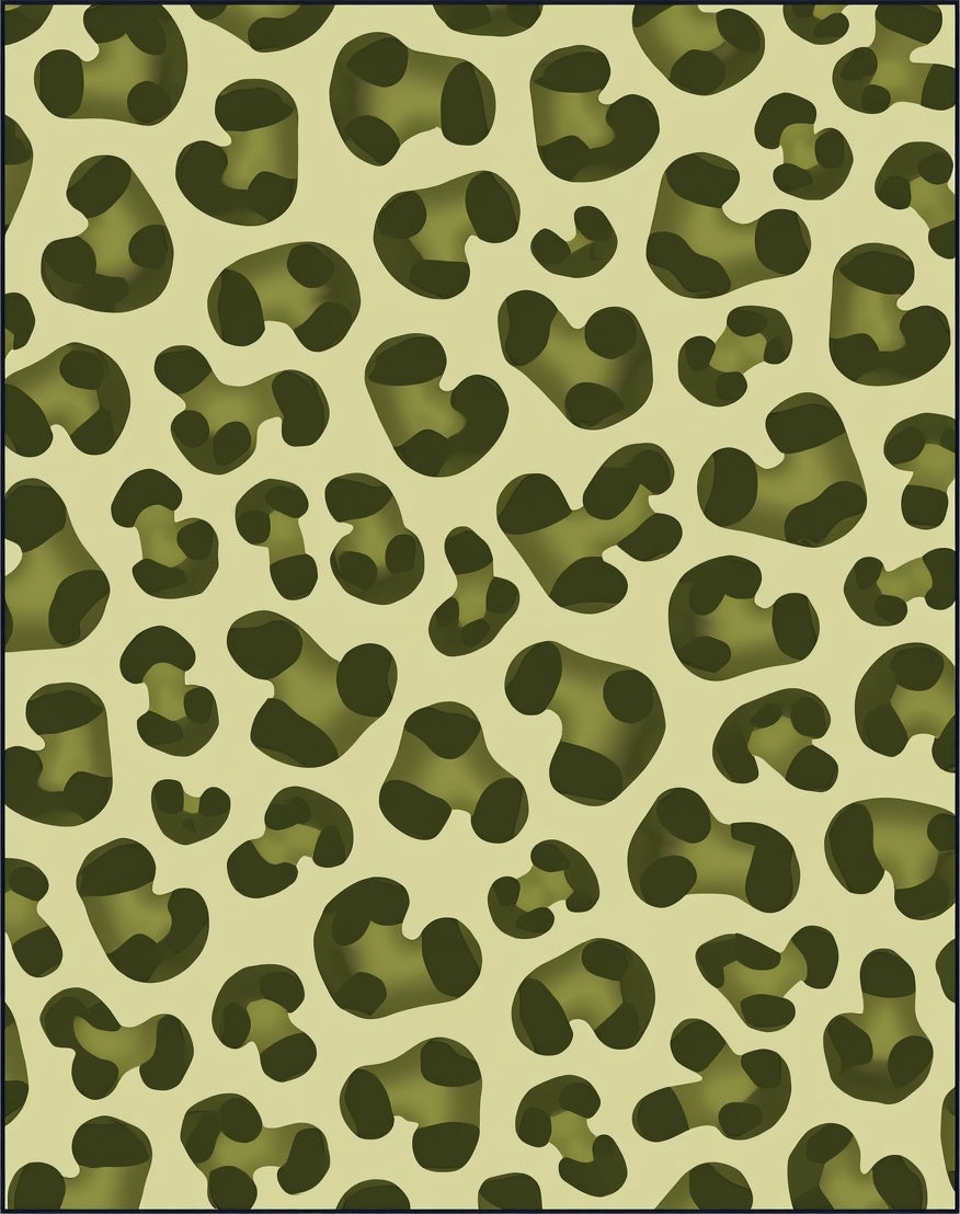 Stylized Animal Print Pattern Rug