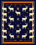 Fawn Deer Orange Festive Pattern Rug