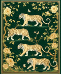 Four Tigers Floral Garden Design Rug