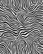 Abstract Black Zebra Stripe Pattern Rug