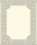 Intricate Intertwined Floral Border Design Rug