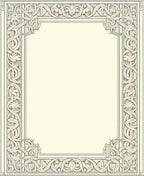 Intricate Intertwined Floral Border Design Rug