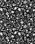Floral Swirl Botanical Pattern Rug