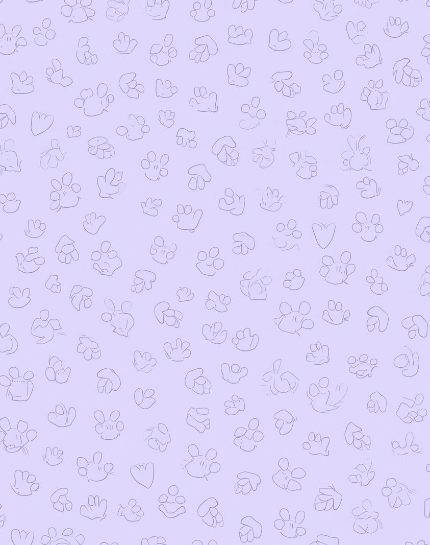 Playful Paw Prints Whimsical Pattern Rug
