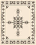 Elegant Floral Medallion Border Rug