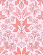 Coral Floral Vine Motif Rug