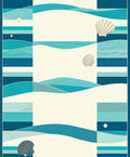Coastal Waves Shells Motif Rug