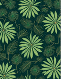 Leafy Botanical Pattern With Gold Accents Rug