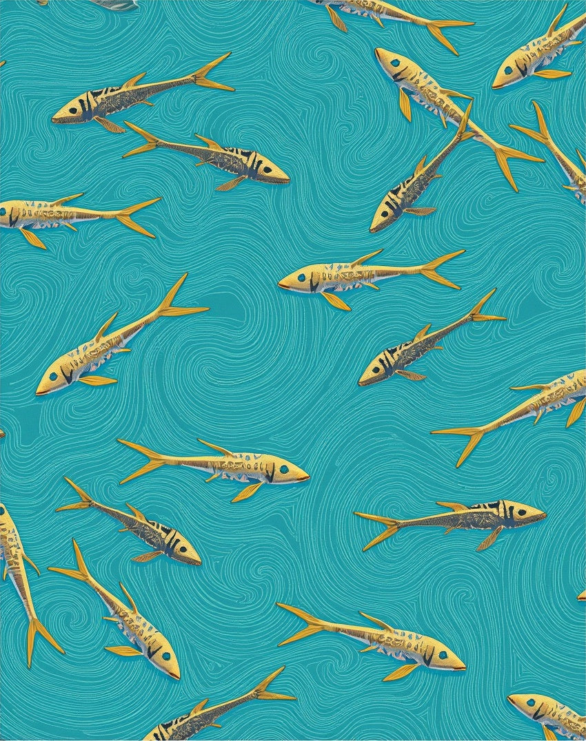 School Of Fish Pattern Rug