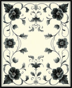 Classic Floral Scrollwork Design Rug