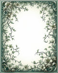 Art Nouveau Floral Vines Soft Green Rug