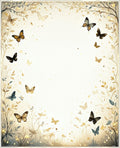 Golden Butterfly Garden Nature Design Rug