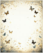 Golden Butterfly Garden Nature Design Rug