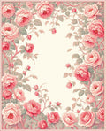 Vintage Pink Floral Branches Rug
