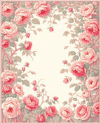 Vintage Pink Floral Branches Rug