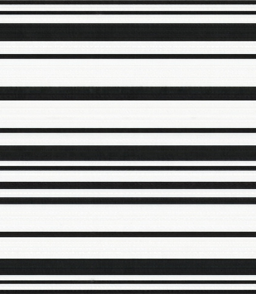 Bold Black White Stripe Pattern Rug
