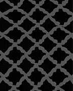Black Gray Interlocking Geometric Pattern Rug