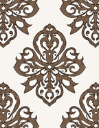 Ornate Floral Scrollwork Pattern Rug