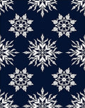 White Snowflake Navy Blue Background Rug