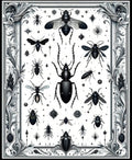 Ornate Insect Floral Pattern Rug