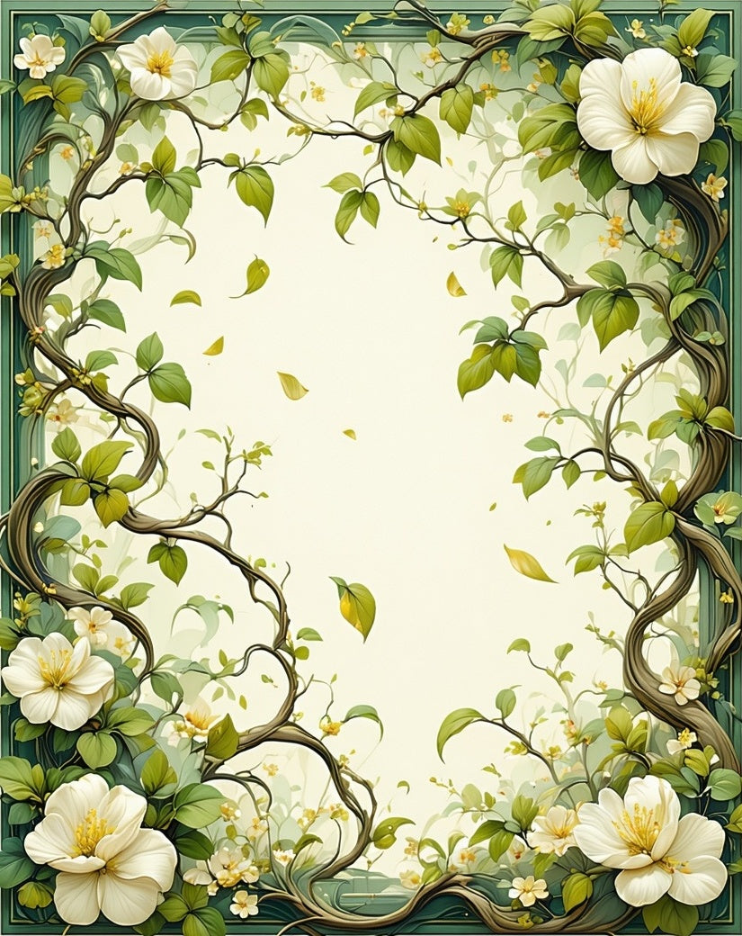 Nature Inspired Floral Vines Rug