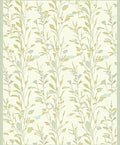 Light Green Botanical Vine Pattern Rug